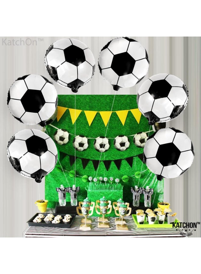 KATCHON Soccer Balloons -18 Inch Balloons | Soccer Birthday Party Decorations , Sports Themed Party Decorations | soccer decorations For Party With Black And White balloons - Image 2